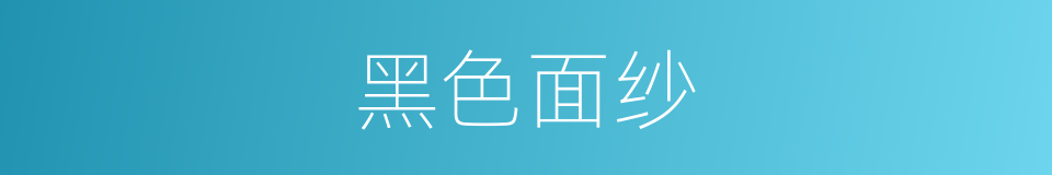 黑色面纱的同义词
