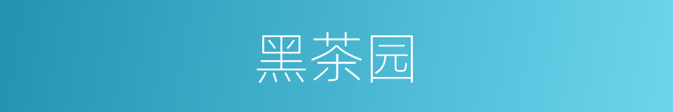 黑茶园的同义词