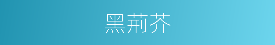 黑荊芥的同義詞