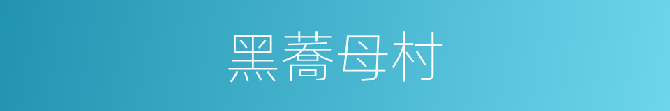 黑蕎母村的同義詞