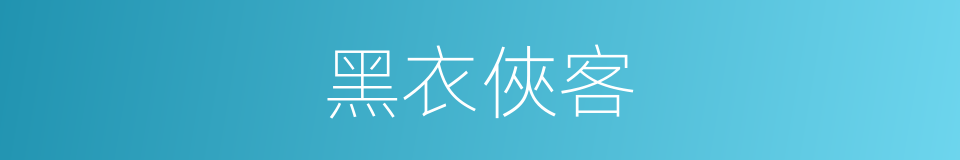 黑衣俠客的同義詞
