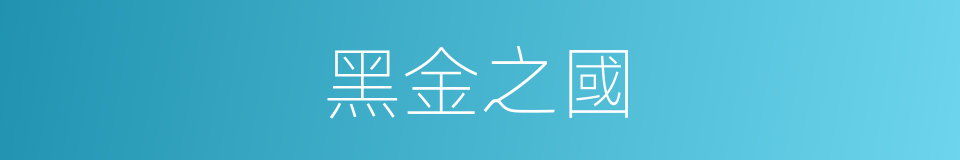 黑金之國的同義詞