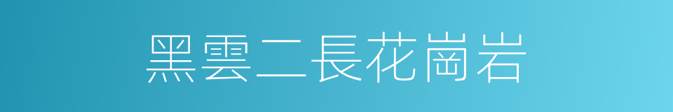 黑雲二長花崗岩的同義詞