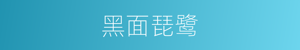 黑面琵鹭的同义词