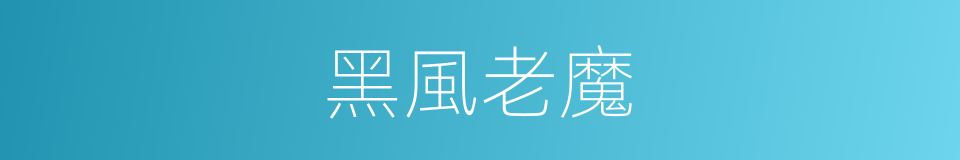 黑風老魔的同義詞