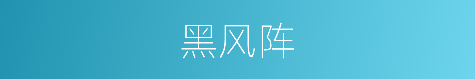 黑风阵的同义词