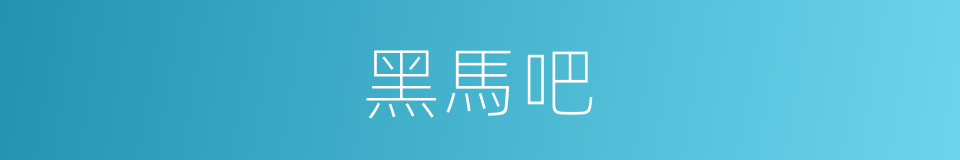 黑馬吧的同義詞