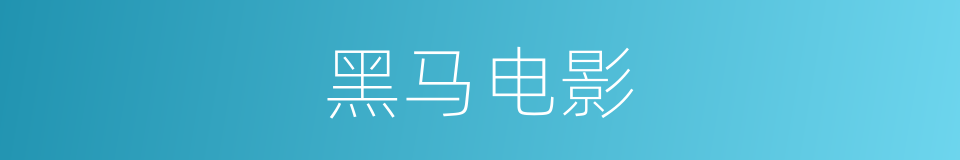 黑马电影的同义词