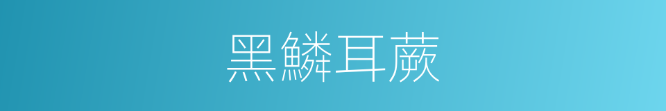 黑鱗耳蕨的同義詞