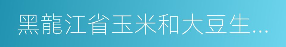 黑龍江省玉米和大豆生產者補貼工作實施方案的同義詞