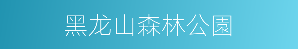 黑龙山森林公園的同義詞