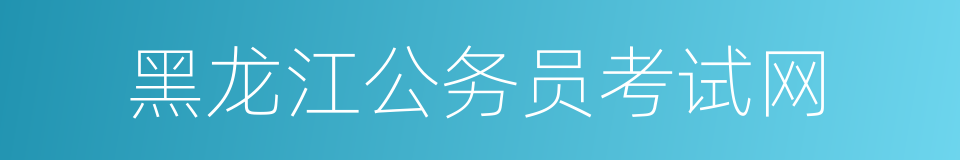 黑龙江公务员考试网的同义词