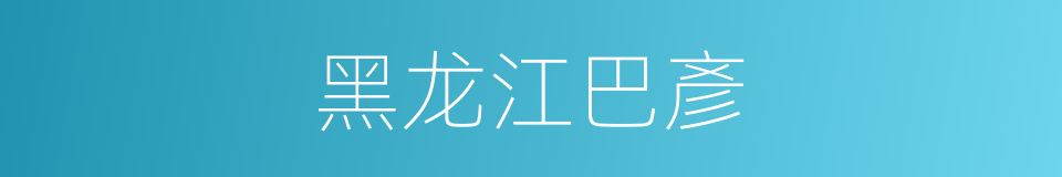 黑龙江巴彥的同義詞