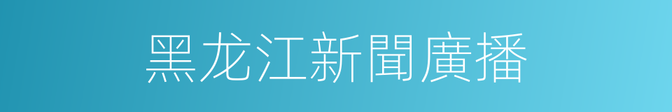 黑龙江新聞廣播的同義詞