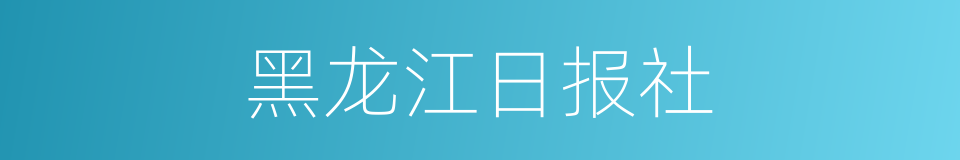 黑龙江日报社的同义词