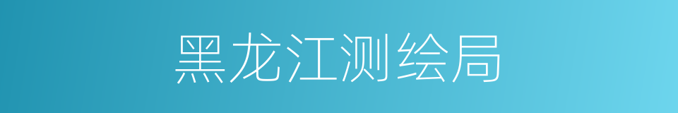 黑龙江测绘局的同义词