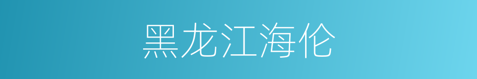 黑龙江海伦的同义词