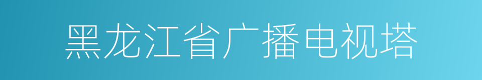 黑龙江省广播电视塔的同义词