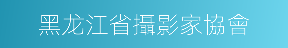 黑龙江省攝影家協會的同義詞