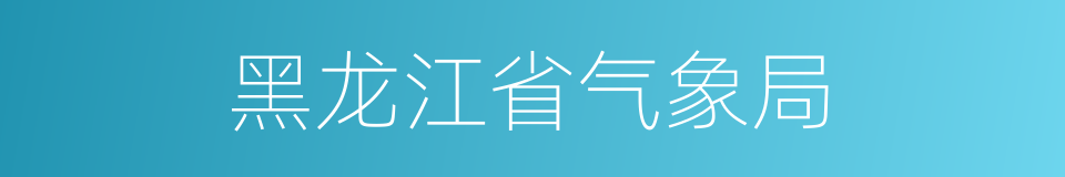 黑龙江省气象局的同义词