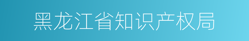 黑龙江省知识产权局的同义词