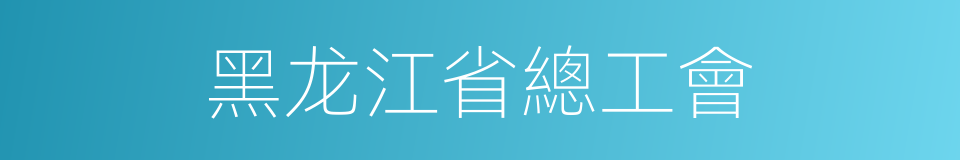 黑龙江省總工會的同義詞