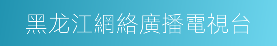 黑龙江網絡廣播電視台的同義詞