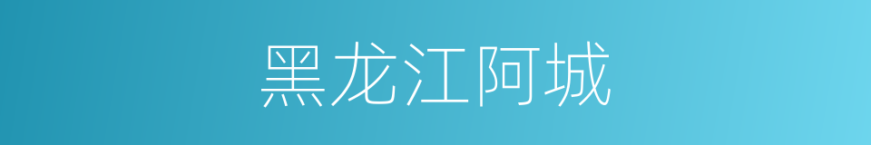 黑龙江阿城的同义词
