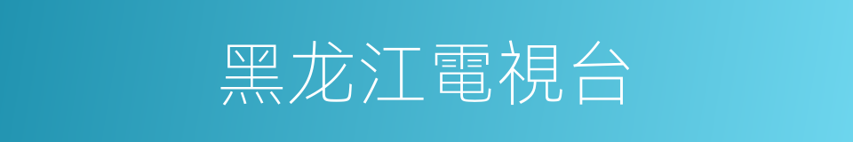 黑龙江電視台的同義詞