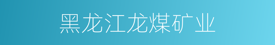 黑龙江龙煤矿业的同义词