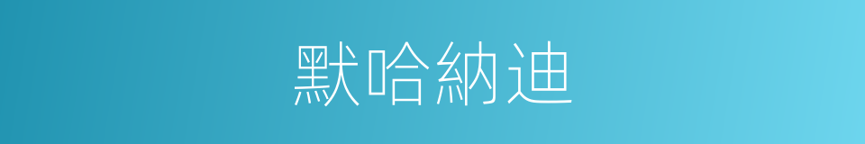 默哈納迪的同義詞