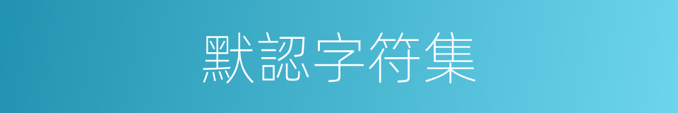 默認字符集的同義詞