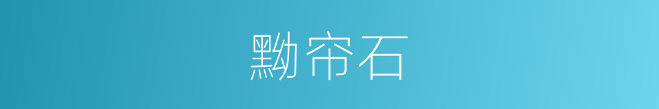黝帘石的同义词