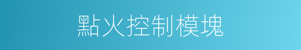 點火控制模塊的同義詞