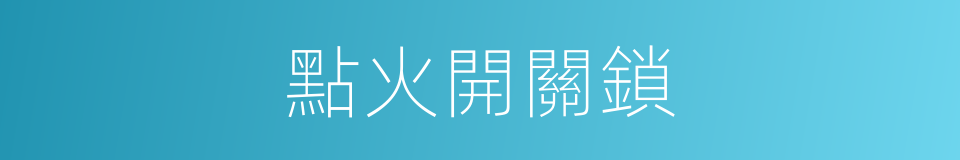點火開關鎖的同義詞