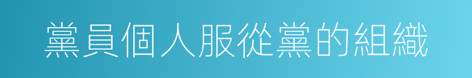 黨員個人服從黨的組織的同義詞
