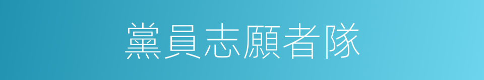 黨員志願者隊的同義詞