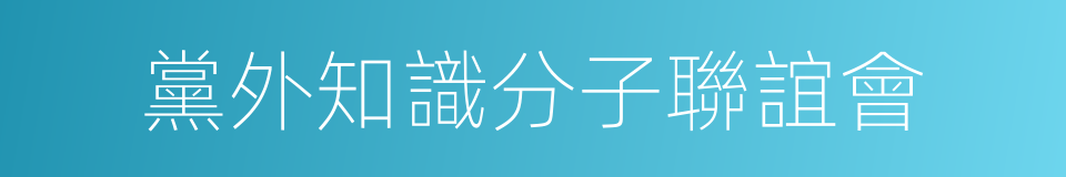 黨外知識分子聯誼會的同義詞