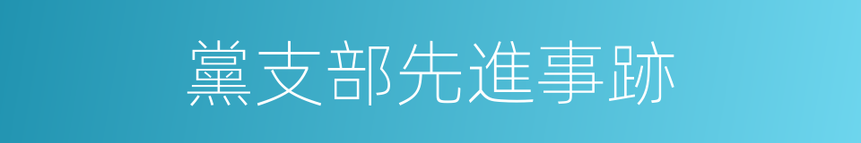 黨支部先進事跡的同義詞