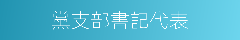 黨支部書記代表的同義詞