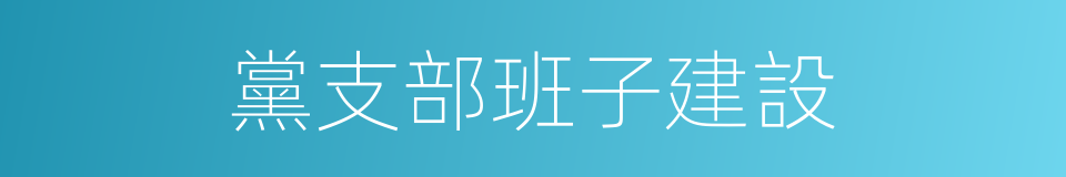 黨支部班子建設的同義詞