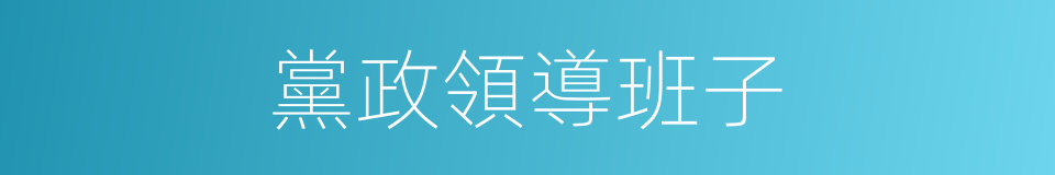 黨政領導班子的同義詞