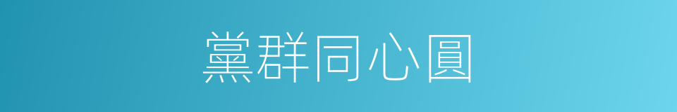 黨群同心圓的同義詞