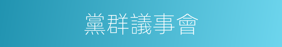 黨群議事會的同義詞