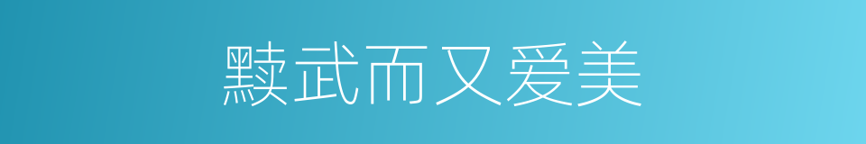黩武而又爱美的同义词