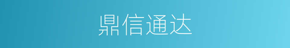 鼎信通达的同义词