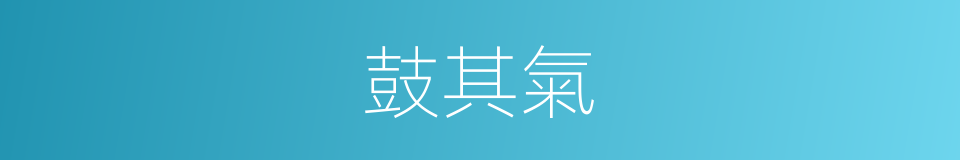 鼓其氣的同義詞
