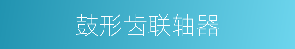 鼓形齿联轴器的同义词