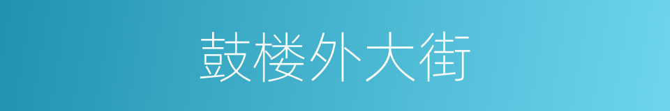 鼓楼外大街的同义词