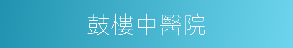 鼓樓中醫院的同義詞